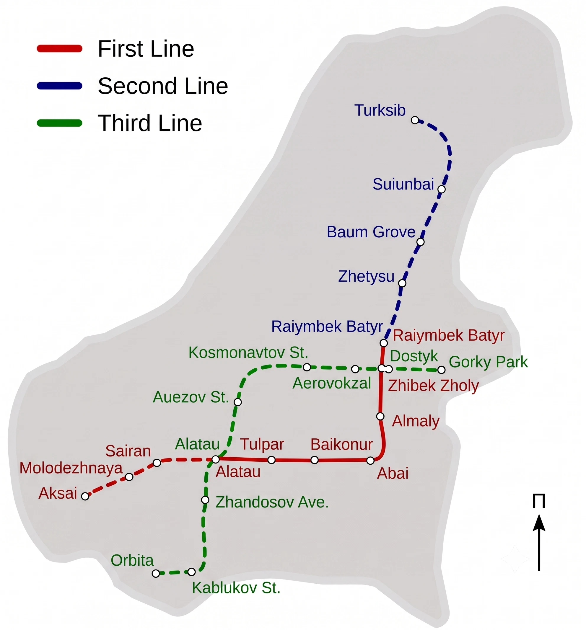 almaty metro map